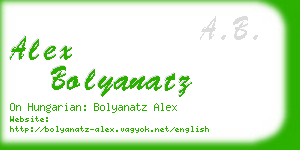 alex bolyanatz business card